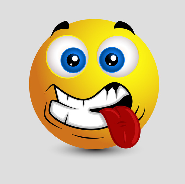 Oops - Tongue Out Smiley Vector - Vector, Image