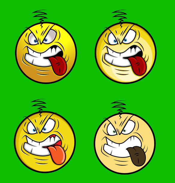 Irriterend Emoji Smiley Emoticon Vector instellen - Vector, afbeelding