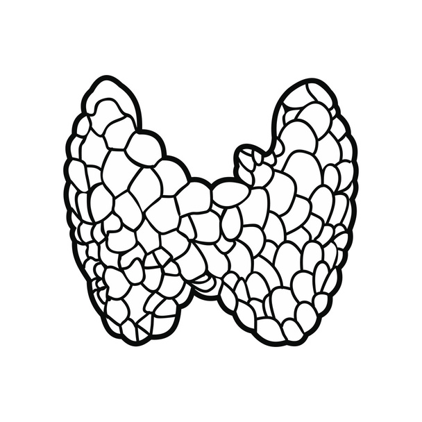 Thyroid black icon - Vektor, Bild