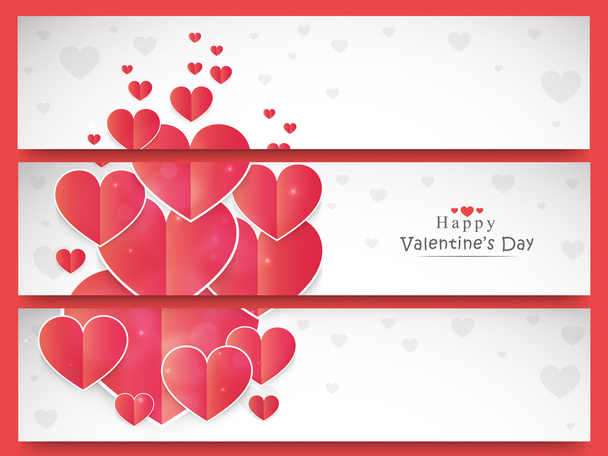 Encabezado del sitio web para la celebración de San Valentín
. - Vector, Imagen