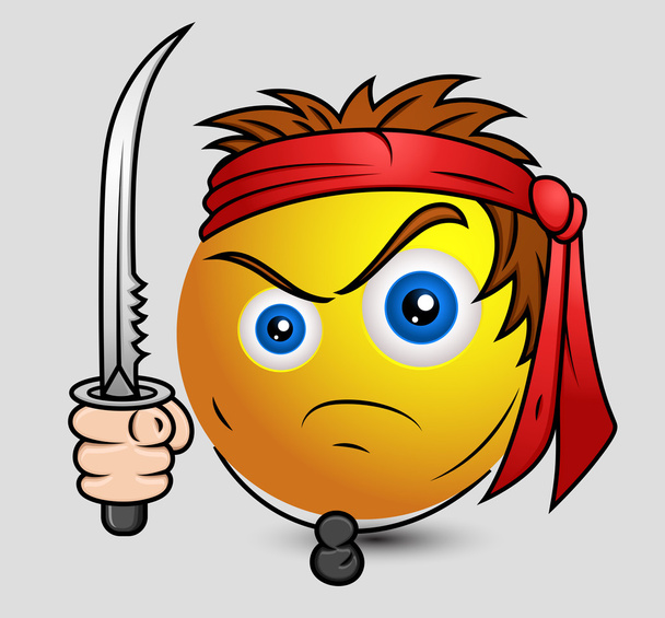 Shaolin Kung Fu Emoji emotikon - Wektor, obraz