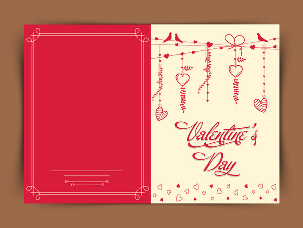 Greeting card for Valentine's Day celebration. - Vector, Imagen
