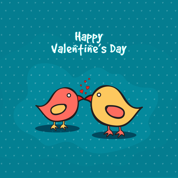 Cute Love Birds couple for Valentine's Day. - Вектор, зображення