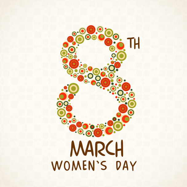 Creative text for Women's Day celebration. - Vector, Imagen