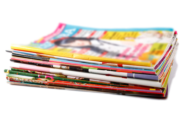 Stack of old colored magazines - Photo, Image