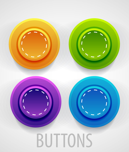 Vector color buttons - Vektor, kép