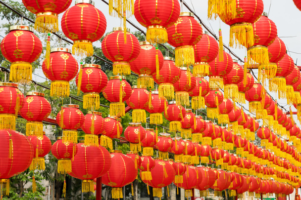 Festive chinese red lantern decorations - Foto, Imagen