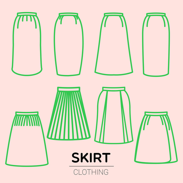 CLASSIC SIMPLE SKIRT - Vector, Image