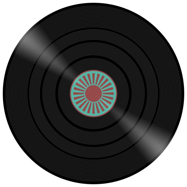 Vinyl record illustration - Vector, Image