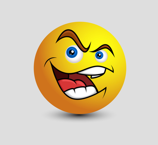 Clever Smile Emoticon Vector - Vector, Image