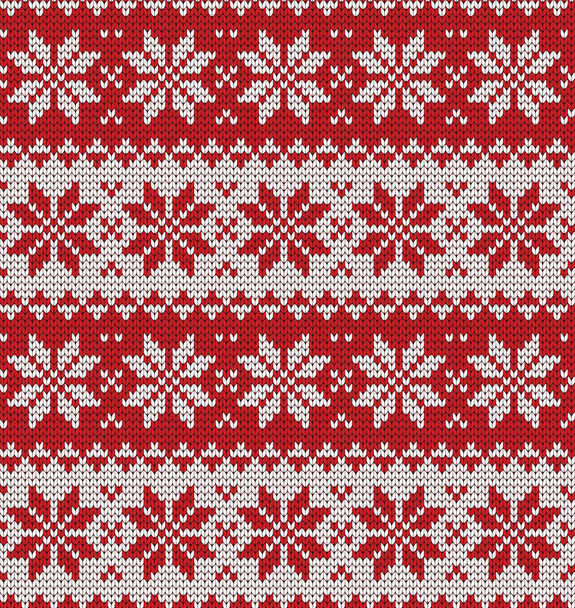 Gebreide winter naadloze patroon - Vector, afbeelding