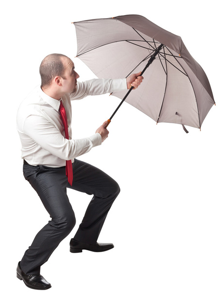 man with umbrella - 写真・画像