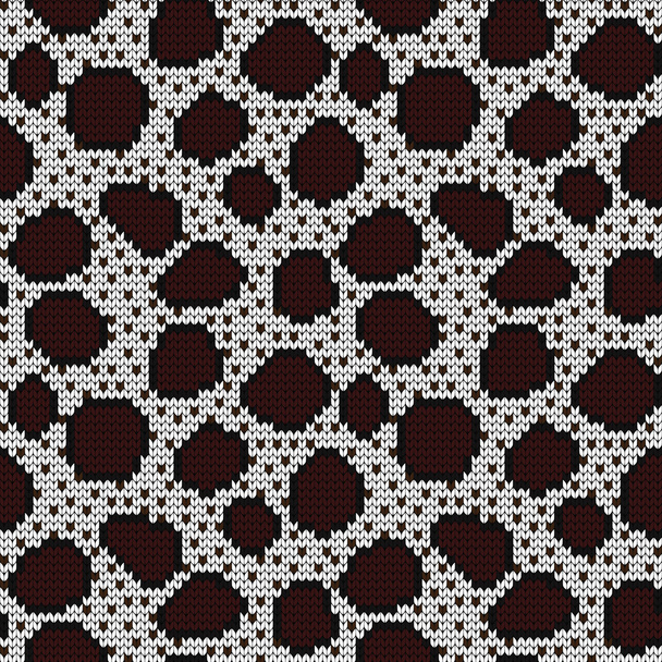 Knitted seamless pattern animal skin - Vector, Image