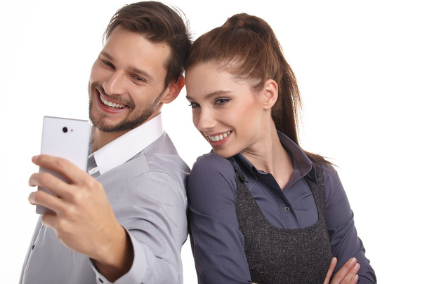 Young couple taking selfie - Valokuva, kuva