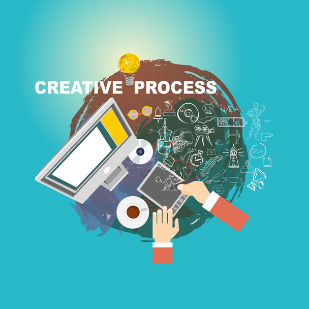 Conception plate pour processus créatif
 - Vecteur, image