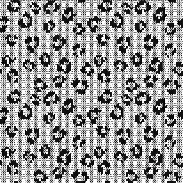 Kötött varrat nélküli mintát leopárd foltok - Vektor, kép