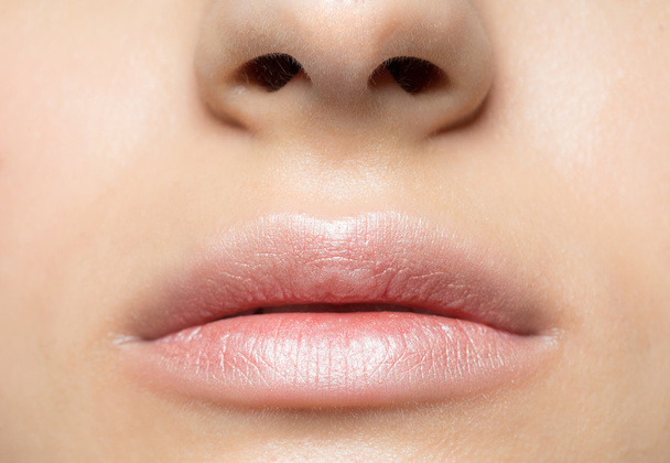 Closeup of beautiful woman lips  - Foto, Imagem