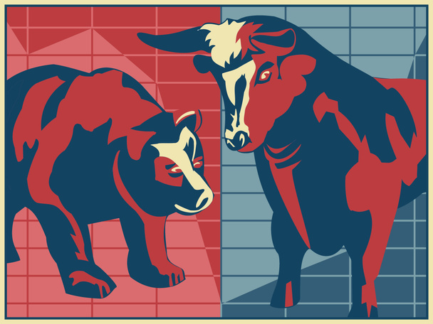 Bull and Bear - стиль плакату
 - Фото, зображення