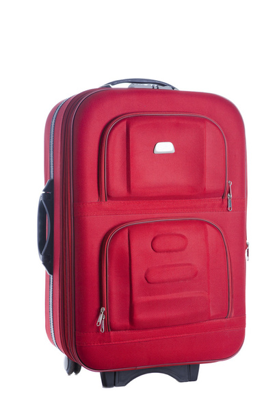 Red travel bag isolated on white - Fotografie, Obrázek