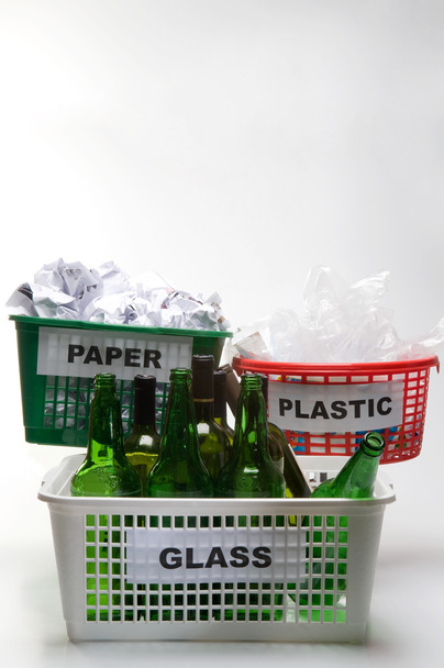 Папір для переробки, пластик і скло
 - Фото, зображення