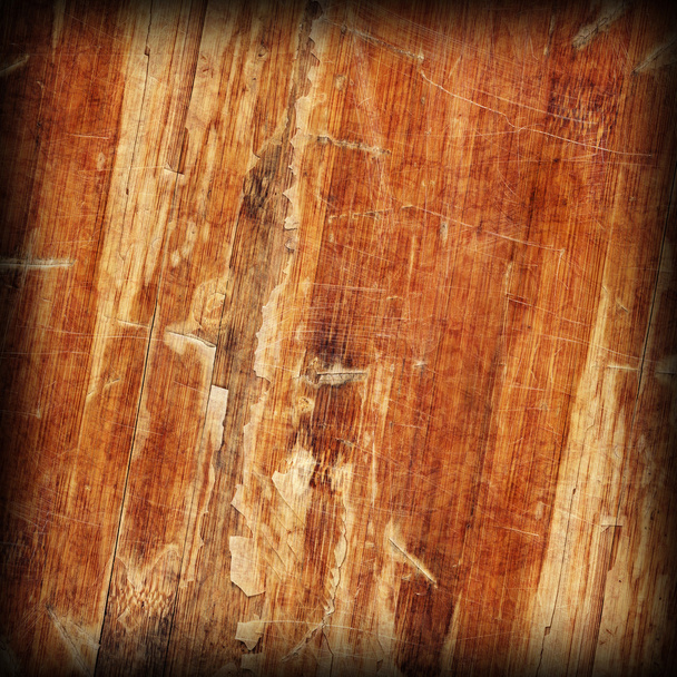 Παλιό ξύλο από συγκολλημένα φύλλα λουστραρισμένο δάπεδο σανίδες ραγισμένα μηδέν - Φωτογραφία, εικόνα