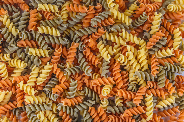 Pasta on a white background close-up macro isolated - Photo, Image