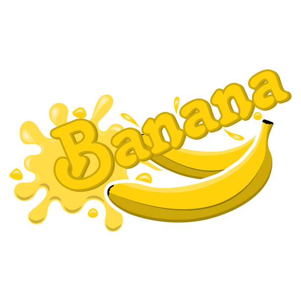 Vector banana splash - Vettoriali, immagini