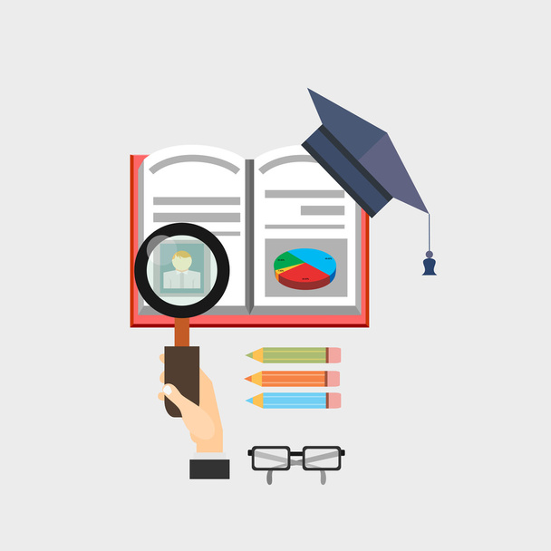 Education and online courses icons - Vector, Image