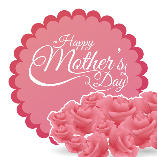 Happy Mothers day design - Vector, Image