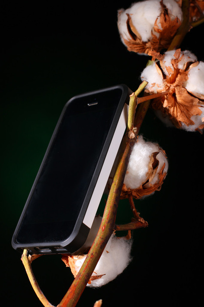 スマート携帯電話の綿 - 写真・画像