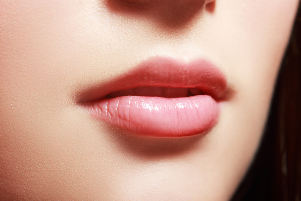 natural female  lips - Foto, afbeelding