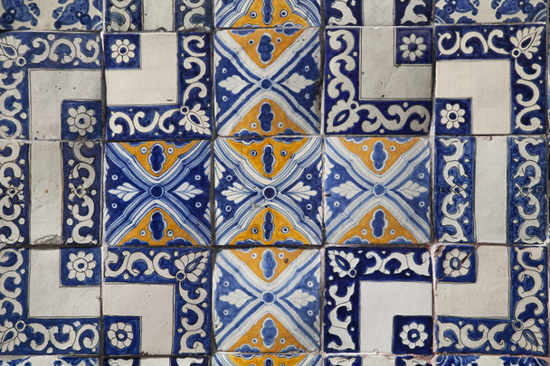 Detalle de azulejos azules, México
 - Foto, imagen