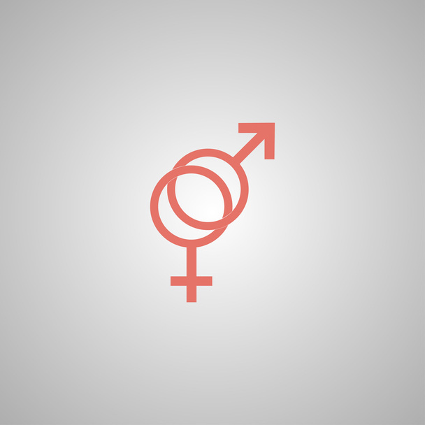 mužský a ženský sexuální symbol - vektorové ilustrace - Vektor, obrázek