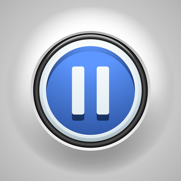 ícone de sinal de botão de pausa
 - Vetor, Imagem