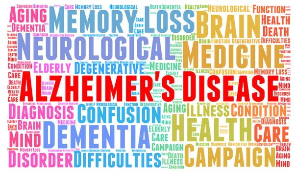 Alzheimer's disease word cloud - Fotoğraf, Görsel