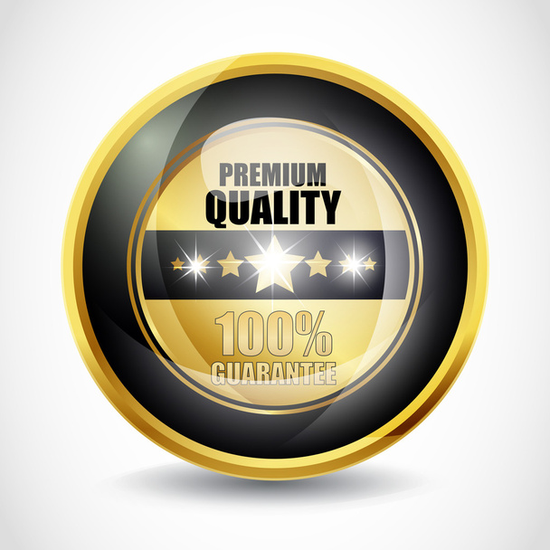 100% Guarantee 'Premium Quality' Button - Vettoriali, immagini