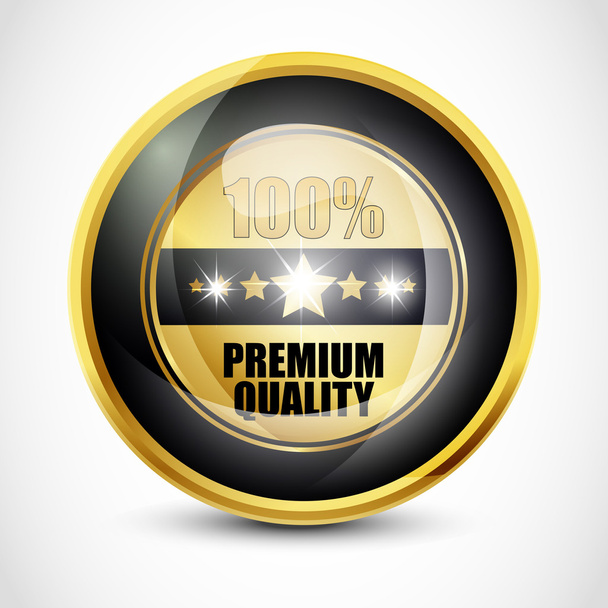 100% Premium Quality Button - Вектор, зображення