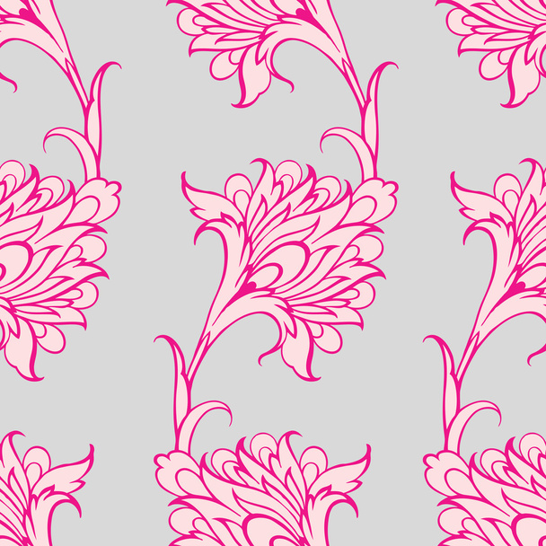 Floral pattern with pink flowers - Vektör, Görsel
