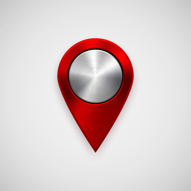 Red Technology GPS Map Pointer - Vector, Image