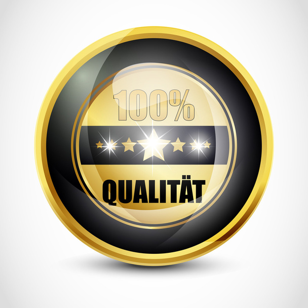100% Qualitat Button - ベクター画像