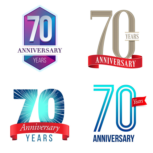 70 Years Anniversary Logo - Vector, Image