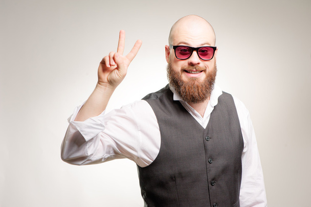 Bald man with long beard - Fotografie, Obrázek