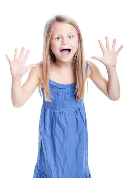 Excited little girl - Фото, зображення