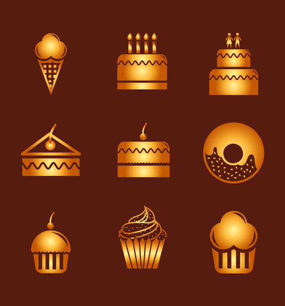 bakery set icons design  - Vektor, Bild