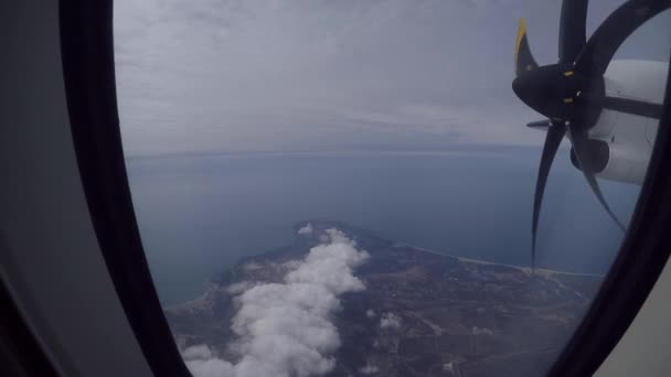 Flugzeug Innenansicht Fenster - Filmmaterial, Video