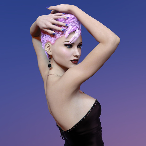 3D CG rendering of a young woman - Fotografie, Obrázek