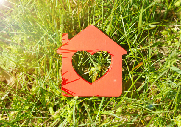 oyuncak ev çim zemin üzerine - Fotoğraf, Görsel