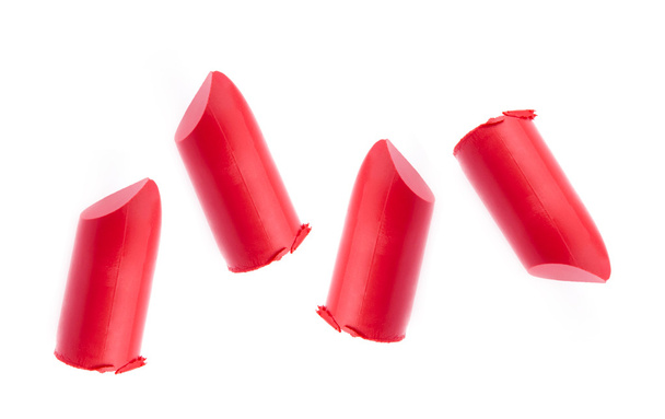 Rouge à lèvres coupé sur fond blanc
 - Photo, image
