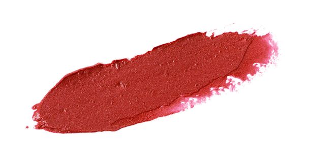 Czerwony kolor szminki skok na tle - Zdjęcie, obraz