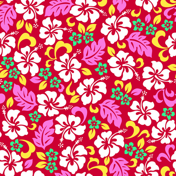 Hibiscus flower pattern - Vector, imagen